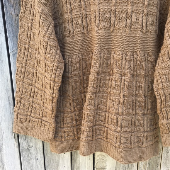 Marion Foale Handknit Wool Cardigan Camel Tan XL - Picture 10 of 15